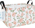 Rectangular Collapsible Champagne Rose Storage Basket Nursery Organizer by LANGYASHAN