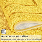 GRANNY SAYS Yellow U Shaped Toilet Rug 20" x 24", Non-Slip Bath Mat - Image 4