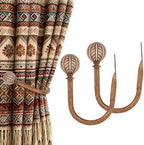 KAMANINA Wood Curtain Holdbacks 2pcs Small by KAMANINA