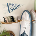 Coastal Room Decor, Pray for Surf Pennant Felt Banners Flags, 7.4x14.17 Inch - Image 3