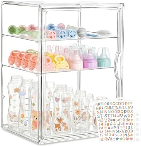Baby Bottle Organizer, 3 Tier Bottle Storage Organizer by OCTOPY