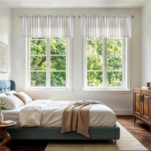 jinchan Linen Striped Kitchen Valances - Image 6