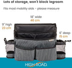 Mobility Scooter Bag with Bottle and Cup Holders and 6 Organized Pockets - Image 6