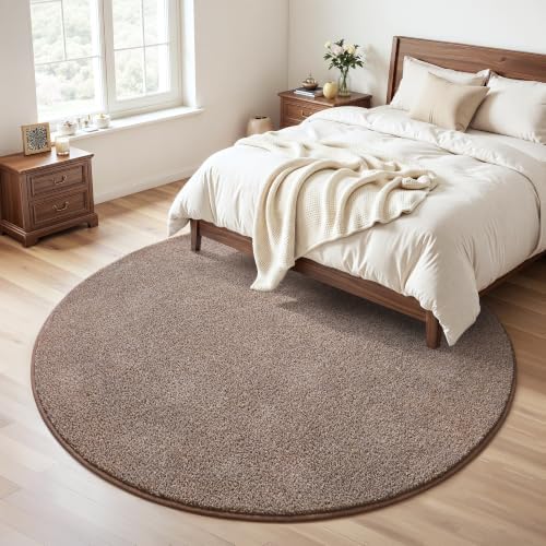 Keeko Round Area Rug 5ft for Living Room Bedroom, Soft Washable Circle Rug - Image 5