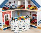 Sanjiaofeng Rectangular Police Car Storage Basket, Boys Toy Storage Bin - Image 3