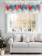 Vandarllin Eucalyptus 4th of July Kitchen Curtains Valances - Image 4