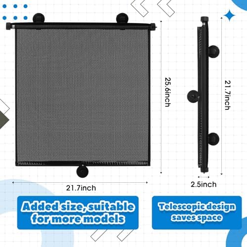 Blossound 2 Pack Car Window Sun Shades, 22 × 24 Inch - Image 3