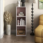 Homes: Inside + Out Apexa 3-Cube Storage Organizer Shelves, Stackable Wood - Image 2