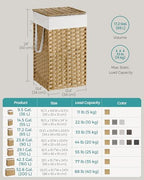 SONGMICS Laundry Hamper with Lid, 17.2 Gallon Synthetic Rattan Clothes Laundry - Image 7