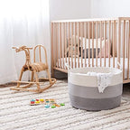 OrganiHaus Round Toy Basket & Blanket Basket, Cotton Rope 20x13" - Image 4