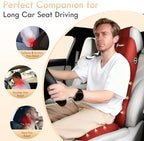 FLORICH Memory Foam Car Seat Cushion and Integrated Neck Pillow Lumbar Support - Image 4