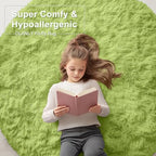 OLANLY Grass Green Round Rugs for Bedroom - Image 6