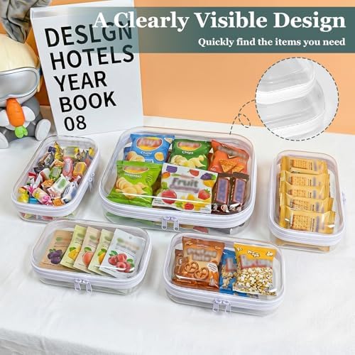 Clear Hard Shell Zipper Cases, Plastic Hard Sided Zippers Pouches Clear - Image 7