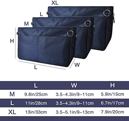 Vercord Expandable Nylon Handbag Purse Organizer Insert Liner Shaper Bag in Bag - Image 2
