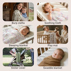 GLLQUEN BABY Muslin Swaddle Blankets 2Pk Receiving Blanket Large 35" x 40" - Image 4