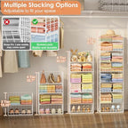 Extended Width Hanging Closet Organizer, 8 Tier Wire Storage Shelves - Image 6