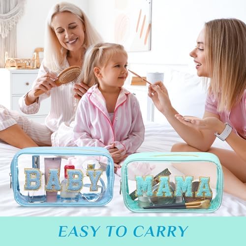 4 Pcs Mama and Baby Toiletry Bag Diaper Bags, Fresh Color - Image 6