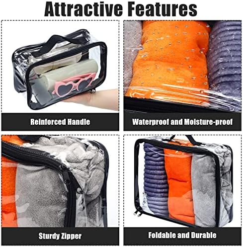 Hillban 6 Pcs Large Clear Packing Cubes - Image 3