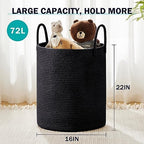 YOUDENOVA Woven Rope Laundry Hamper Basket, 72L Blanket Basket - Image 3