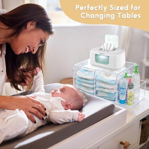 Diaper Caddy Acrylic, Baby Changing Table Organizer, Dresser Tabletop Organizer - Image 3