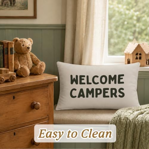 Welcome Campers 12x20 Pillow Cover Camping Decor， - Image 3