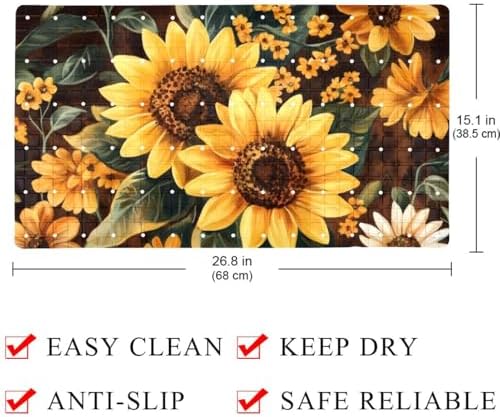 Bath Tub Shower Mat, Washable Bathtub Floor Mats, Suction Cups and Drain Holes - Image 4