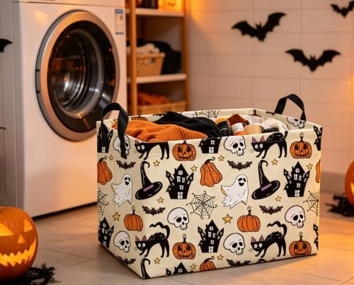 Rectangle Kids Baskets Halloween Basket Cute Storage Bin - Image 3