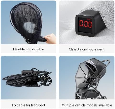 Mosquito Net for Stroller, Universal Bug Net for Stroller, Car Seats, Mini Cribs - Image 4