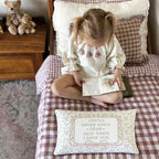 Pink Bow Floral Girl Nursery 12x20 Pillow Cover - Image 2