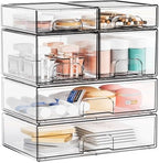 Yieach Clear Stackable Storage Drawers by Yieach