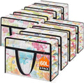 8 Packs 60L Clear Under Bed Storage Containers, Large Clothes Storage Bags by Unknown