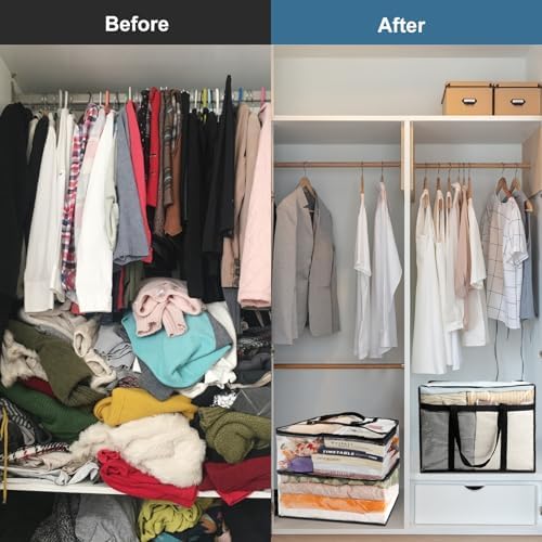8Pack Clear Blanket Storage Bags, Vinyl Comforter Clothes Storage Closet - Image 4