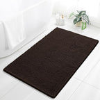 Chenille Bathroom Rug 36"x60" Brown, Large Plush Bath Mat by Kildoss