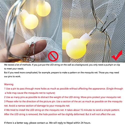 Comtelek Bed Canopy with Lights, Mosquito Net Bed Canopy - Image 4