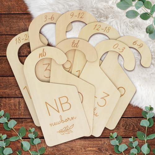 Wooden Double-Sided Baby Closet Dividers by Unknown