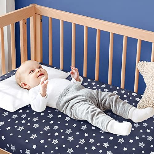 Crib Sheets for Boys or Girls 4 Pack, Fitted Crib Sheet - Image 3