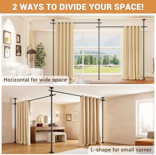 Room Divider for Room Separation, No Drilling Wall Divider for Room Separation - Image 7