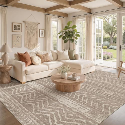 Nakagishi Area Rug Living Room Rugs: 12x18 Large Soft Machine Washable Boho - Image 2