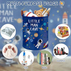 Space Themed Bedroom Decor Baby Laundry Hamper, Kid Laundry Basket - Image 3
