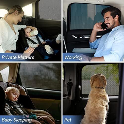 Car Window Shades，for Baby/Camping UV-Protection 2PCS Medium 39"x19" - Image 6