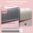 Amdrebio Pink Small Mini Cute Fluffy Area Rug 2x3 - Image 4