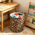 Kids Laundry Basket, Leopard pattern hamper, Nursery Hampers, Waterproof - Image 6