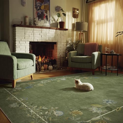 Washable Bedroom Area Rugs 4X6: Small Living Room Rug Non Slip Throw Carpet - Image 3