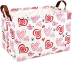 Valentine's Day Basket Gift for Empty Cute Heart Large Storage Bin for Kid and by ASKETAM