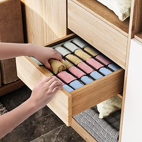 Joyoldelf Drawer Organizer 2 Packs, 24 Cell Collapsible Closet Cabinet Storage - Image 4
