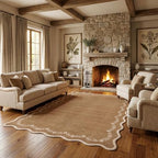 GarveeHome 6x9 Scalloped Area Rug Soft Washable Rug - Image 3