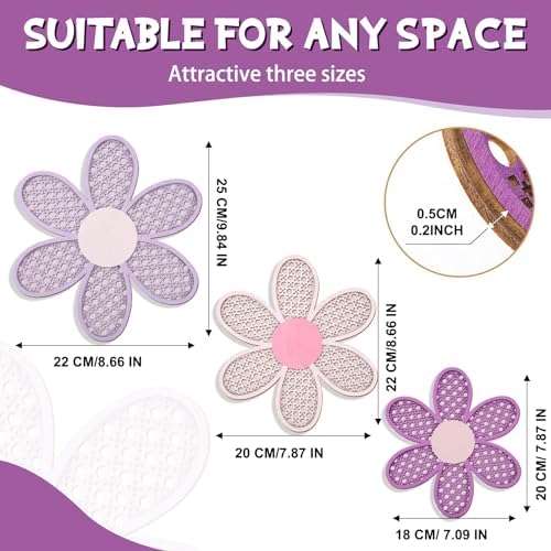 Maitys 3 Pcs Boho Daisy Flower Wall Decor Nursery Art - Image 2