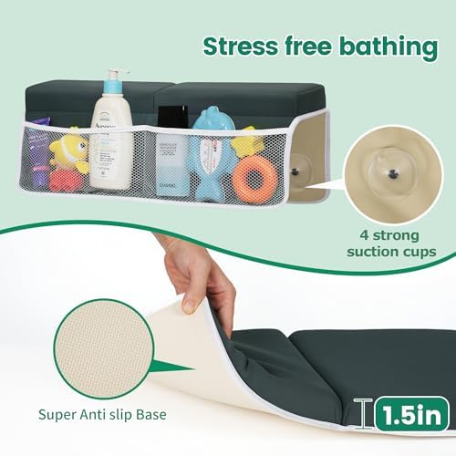 Comfortable Baby Bath Kneeler and Elbow Rest Pad Set, Thick Memory Foam Bath - Image 3