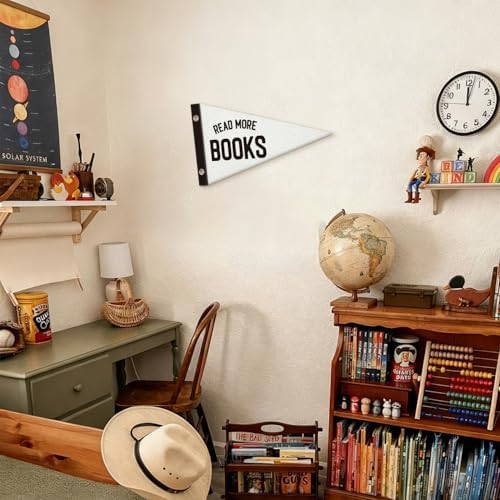 Classroom Decor, Read More Books Pennant Felt Banners Flags, Reading Nook - Image 3
