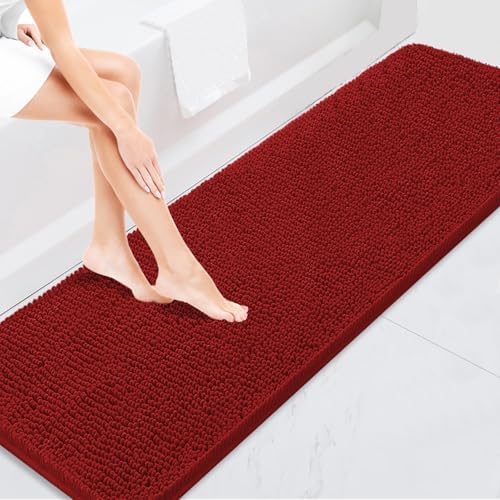 BOANKODU Bathroom Rugs 59x24, Extra Soft Absorbent Chenille Bath Rugs, PVC by BOANKODU